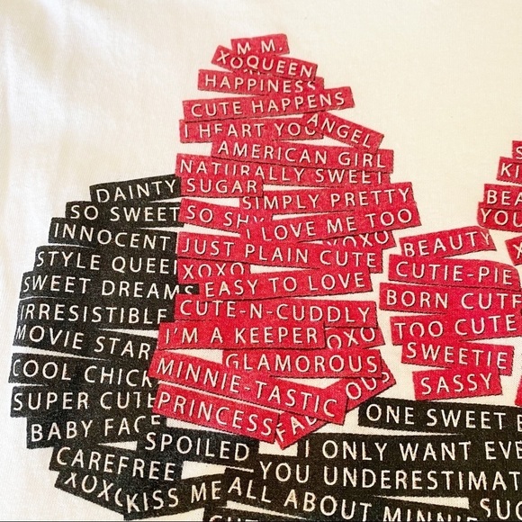 Disney Girl Power Words Minnie Graphic V-Neck Tee - XL - Picture 6 of 12